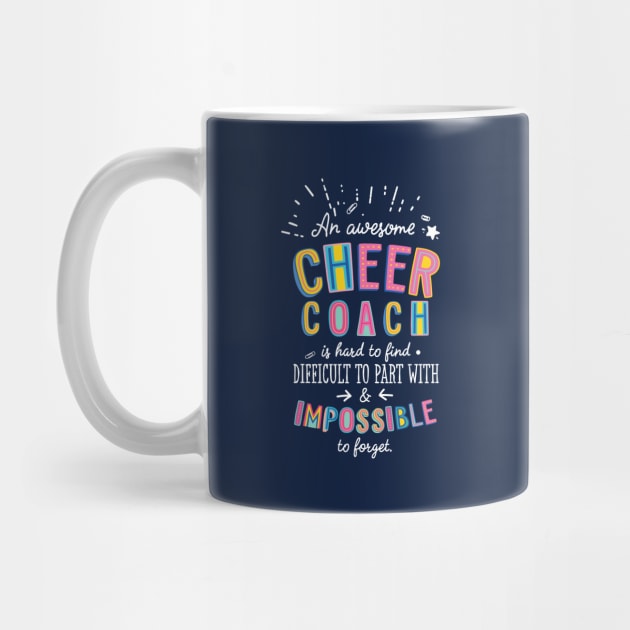 An awesome Cheer Coach Gift Idea - Impossible to Forget Quote by BetterManufaktur